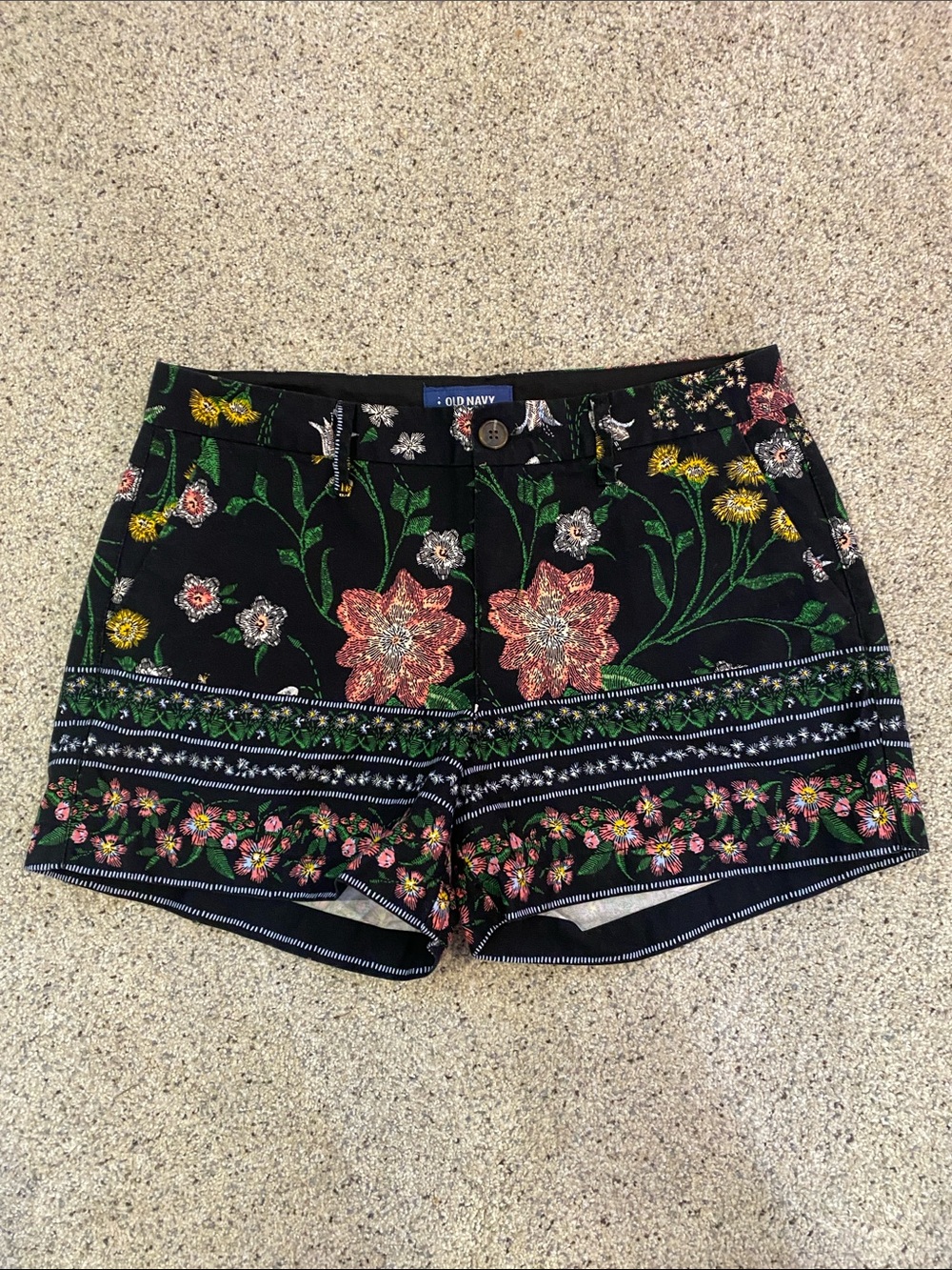 Old Navy Black Floral Women's Shorts
